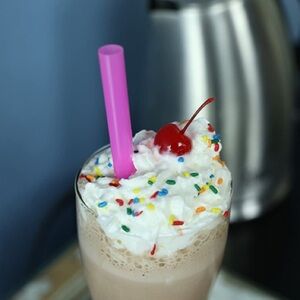 NWT 100 Pack of 10 1/2" x 1/2" Extra Wide Neon Smoothie Boba Milkshake Straws